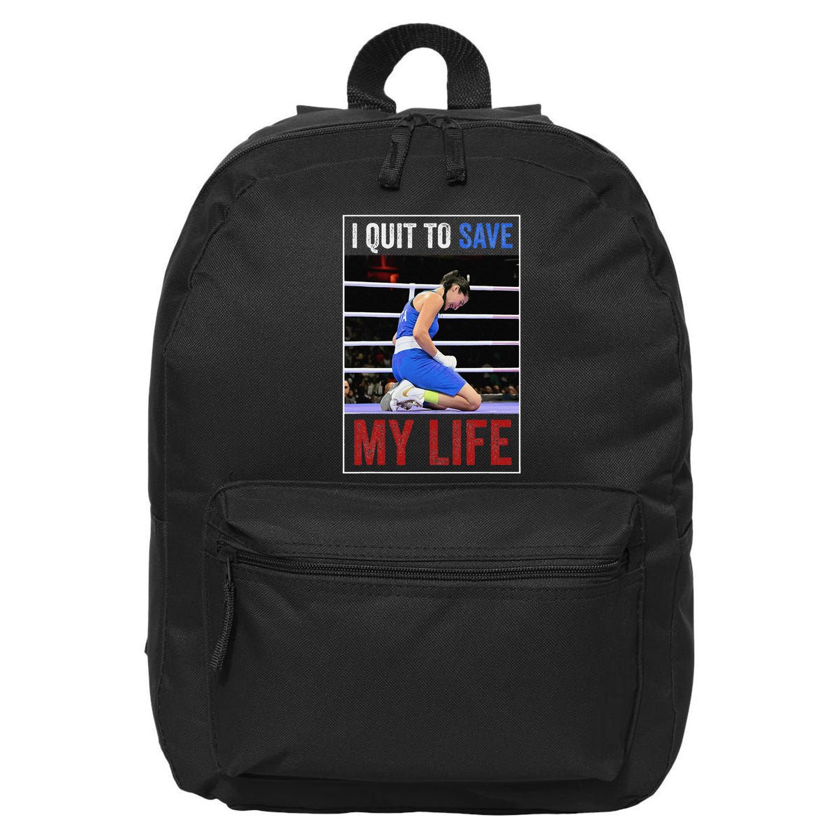 I Quit To Save My Life Carini Italian Boxer Women Boxing 16 in Basic Backpack