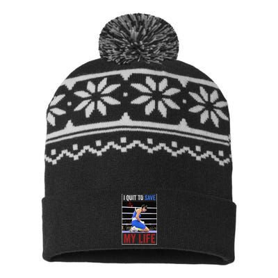 I Quit To Save My Life Carini Italian Boxer Women Boxing USA-Made Snowflake Beanie