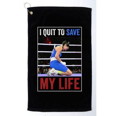 I Quit To Save My Life Carini Italian Boxer Women Boxing Golf Towel
