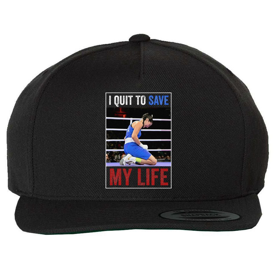 I Quit To Save My Life Carini Italian Boxer Women Boxing Wool Snapback Cap
