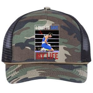 I Quit To Save My Life Carini Italian Boxer Women Boxing Retro Rope Trucker Hat Cap