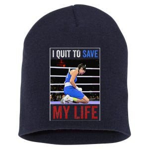 I Quit To Save My Life Carini Italian Boxer Women Boxing Short Acrylic Beanie