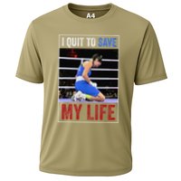 I Quit To Save My Life Carini Italian Boxer Women Boxing Cooling Performance Crew T-Shirt