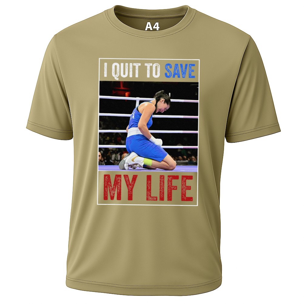 I Quit To Save My Life Carini Italian Boxer Women Boxing Cooling Performance Crew T-Shirt