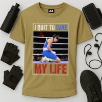 I Quit To Save My Life Carini Italian Boxer Women Boxing Cooling Performance Crew T-Shirt