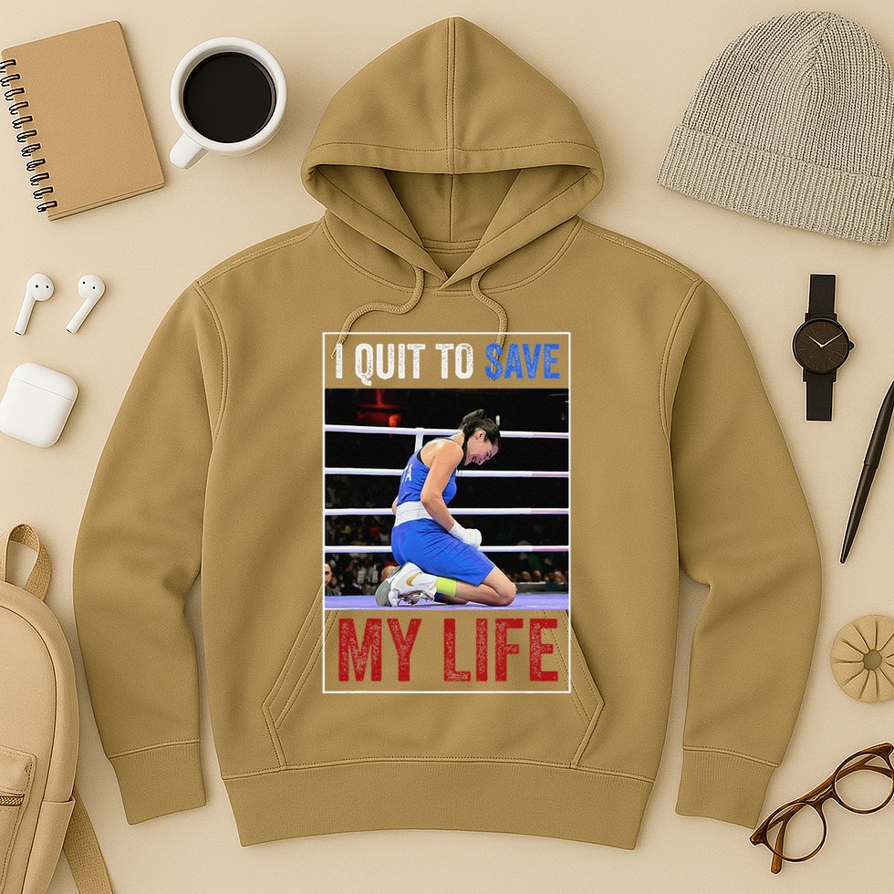 I Quit To Save My Life Carini Italian Boxer Women Boxing Hoodie