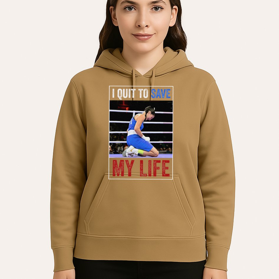 I Quit To Save My Life Carini Italian Boxer Women Boxing Hoodie