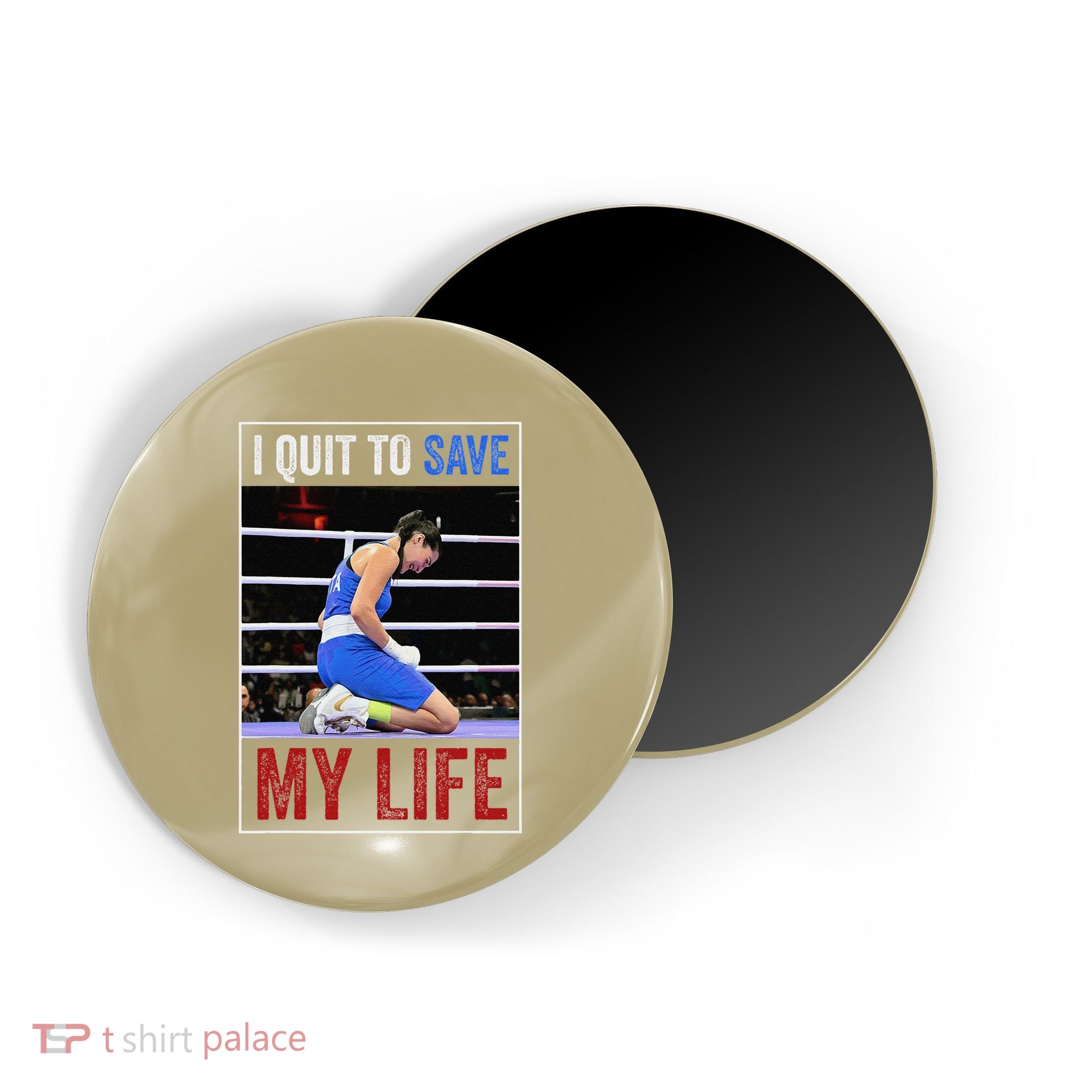 I Quit To Save My Life Carini Italian Boxer Women Boxing Magnet