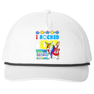 I Rocked 100 Days Of School 100th Day Guitar Music Gifts Snapback Five-Panel Rope Hat