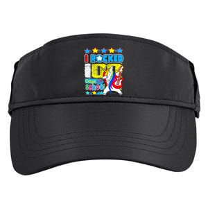 I Rocked 100 Days Of School 100th Day Guitar Music Gifts Adult Drive Performance Visor