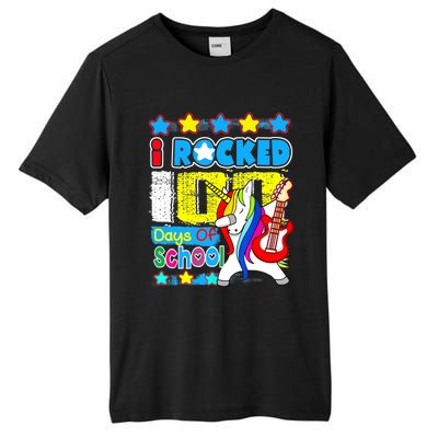 I Rocked 100 Days Of School 100th Day Guitar Music Gifts Tall Fusion ChromaSoft Performance T-Shirt