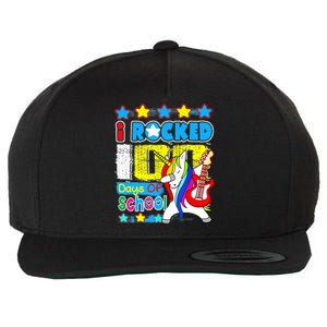 I Rocked 100 Days Of School 100th Day Guitar Music Gifts Wool Snapback Cap