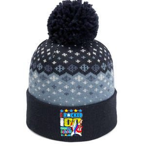 I Rocked 100 Days Of School 100th Day Guitar Music Gifts The Baniff Cuffed Pom Beanie