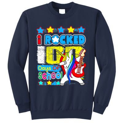 I Rocked 100 Days Of School 100th Day Guitar Music Gifts Sweatshirt