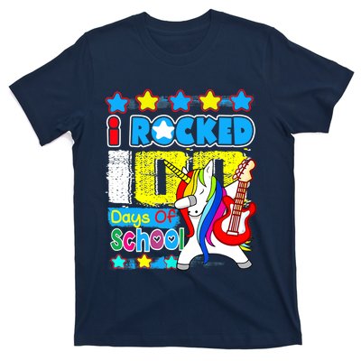 I Rocked 100 Days Of School 100th Day Guitar Music Gifts T-Shirt