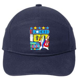 I Rocked 100 Days Of School 100th Day Guitar Music Gifts 7-Panel Snapback Hat