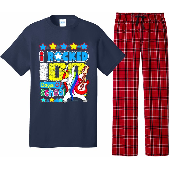 I Rocked 100 Days Of School 100th Day Guitar Music Gifts Pajama Set