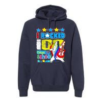 I Rocked 100 Days Of School 100th Day Guitar Music Gifts Premium Hoodie