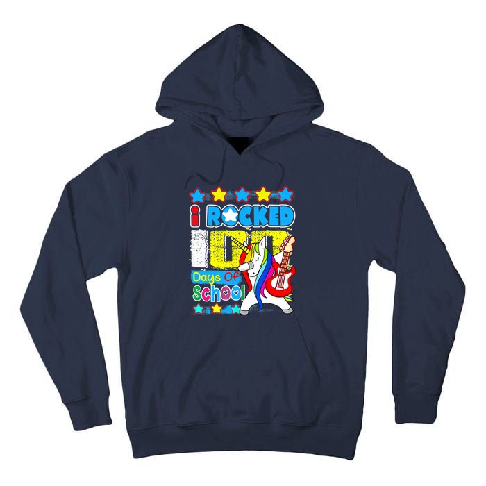 I Rocked 100 Days Of School 100th Day Guitar Music Gifts Tall Hoodie