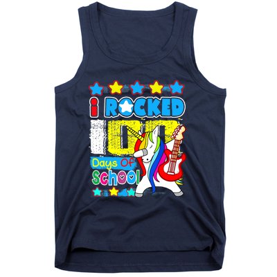 I Rocked 100 Days Of School 100th Day Guitar Music Gifts Tank Top