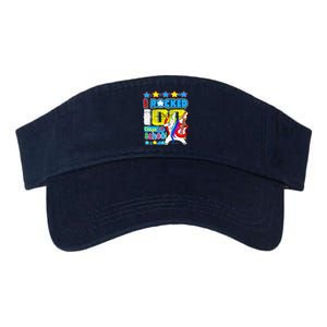 I Rocked 100 Days Of School 100th Day Guitar Music Gifts Valucap Bio-Washed Visor