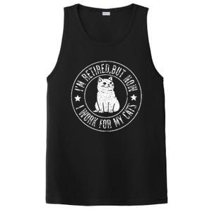 Im retired 2024 But Now I Work For My Cats Funny Retirement  PosiCharge Competitor Tank