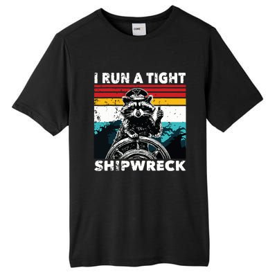 I Run A Tight Shipwreck Funny Raccoon Captain Tall Fusion ChromaSoft Performance T-Shirt