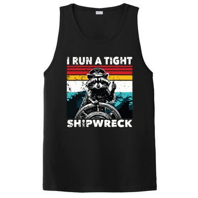 I Run A Tight Shipwreck Funny Raccoon Captain PosiCharge Competitor Tank