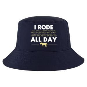 I Rode All Day Horse Riding Funny Horse Gift Cool Comfort Performance Bucket Hat