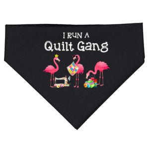 I run a quilt gang funny quilting USA-Made Doggie Bandana