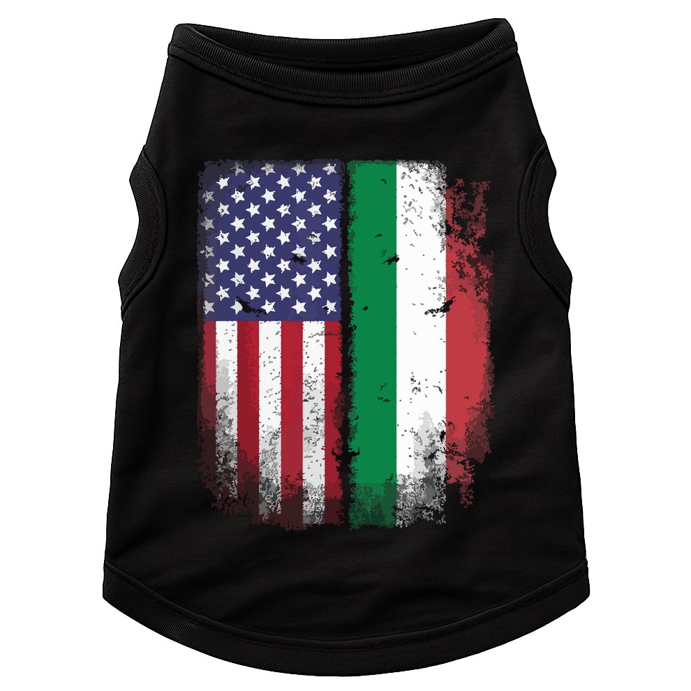 Italian Roots American Born Italia Usa Flag America Italy Doggie Tank