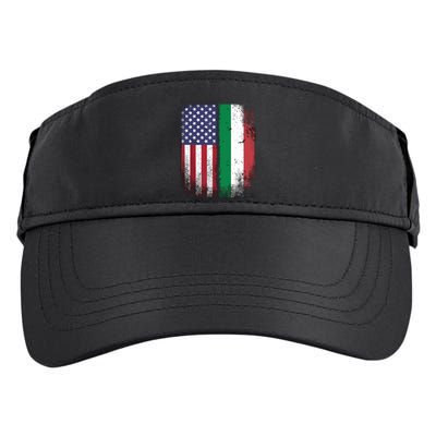 Italian Roots American Born Italia Usa Flag America Italy Adult Drive Performance Visor