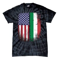 Italian Roots American Born Italia Usa Flag America Italy Tie-Dye T-Shirt