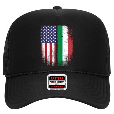 Italian Roots American Born Italia Usa Flag America Italy Trucker Hat