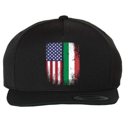 Italian Roots American Born Italia Usa Flag America Italy Wool Snapback Cap