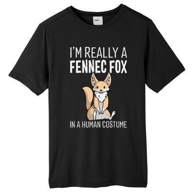 Im Really A Fennec Fox In A Human Costume Halloween Cute Tall Fusion ChromaSoft Performance T-Shirt