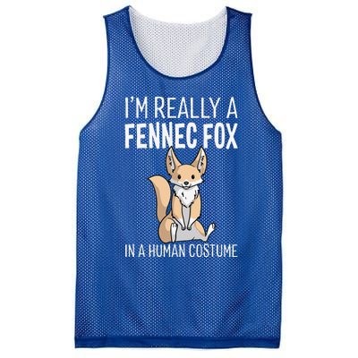 Im Really A Fennec Fox In A Human Costume Halloween Cute Mesh Reversible Basketball Jersey Tank