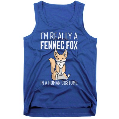 Im Really A Fennec Fox In A Human Costume Halloween Cute Tank Top