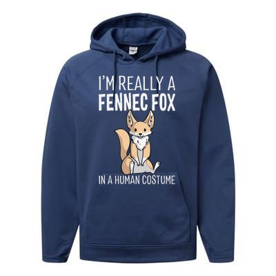 Im Really A Fennec Fox In A Human Costume Halloween Cute Performance Fleece Hoodie