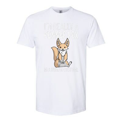 Im Really A Fennec Fox In A Human Costume Halloween Cute Softstyle® CVC T-Shirt