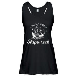 I Run A Tight Shipwreck Ladies Essential Flowy Tank