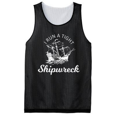 I Run A Tight Shipwreck Mesh Reversible Basketball Jersey Tank