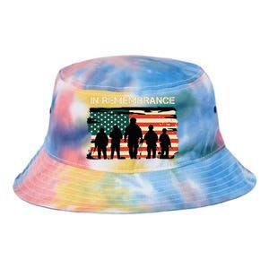 In Remembrance American Flag Usa Tie Dye Newport Bucket Hat