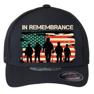 In Remembrance American Flag Usa Flexfit Unipanel Trucker Cap