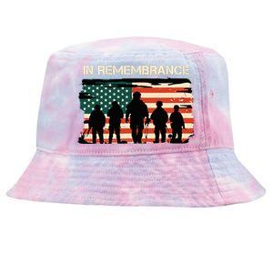 In Remembrance American Flag Usa Tie-Dyed Bucket Hat