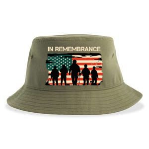 In Remembrance American Flag Usa Sustainable Bucket Hat