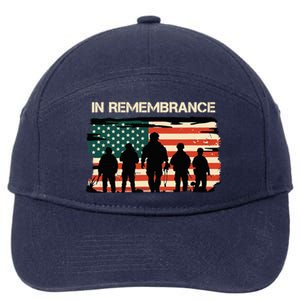 In Remembrance American Flag Usa 7-Panel Snapback Hat