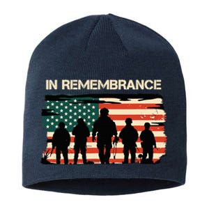 In Remembrance American Flag Usa Sustainable Beanie