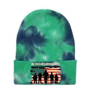 In Remembrance American Flag Usa Tie Dye 12in Knit Beanie