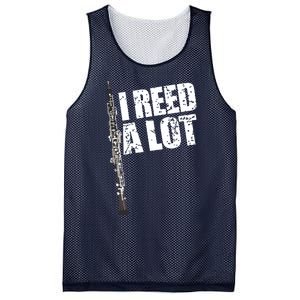 I Reed A Lot Oboe Player Funny Oboes Music Gift Mesh Reversible Basketball Jersey Tank